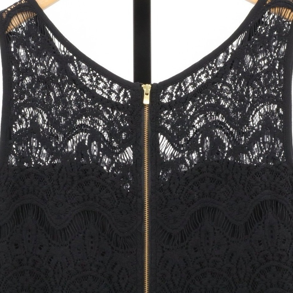 Lilly Pulitzer Rhea Lace Dress Sleeveless A-Line Mini Black Medium NWT - Picture 7 of 11